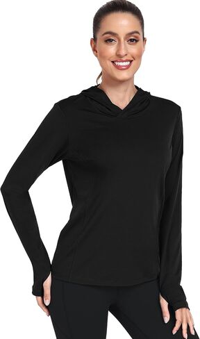 Women's Long Sleeve Hoodie Workout Shirts Athletic Hiking T Shirts Lightweight Quick Dry Tops in Kuwait
