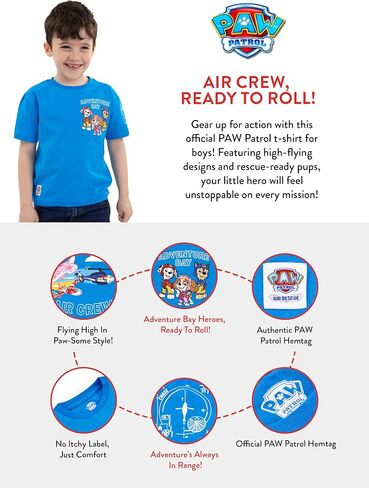 Paw Patrol Shirt | Skye, Marshall, Chase Boys Tshirt | Cotton T Shirt | Cute Boys T-Shirts | Ages 2T to 8 in Saudi Arabia