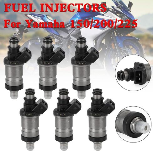 6pcs حقن الوقود تتناسب مع yamaha 150/200/225 حصان 2 السكتة الدماغية ، OEM رقم: 65L-13761-00-00 in Kuwait