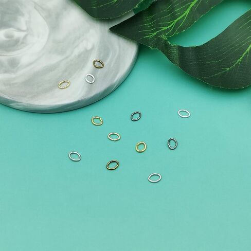1800pcs Oval Jump Rings 4 Sizes Open Jump Rings Stainless Steel Jump Rings Jewelry Connectors Chain Links Jump Rings Bulk for Earring Bracelet Necklace Jewelry Making DIY Craft(3 Colors) in Kuwait