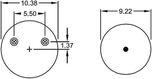 2 pack of TORQUE Air Spring Bag for Hendrickson (Replaces Firestone 8713, W01-358-8713, Goodyear 1R13-176, Hendrickson S-22948, C-22948) (2 x TR8713) in Saudi Arabia
