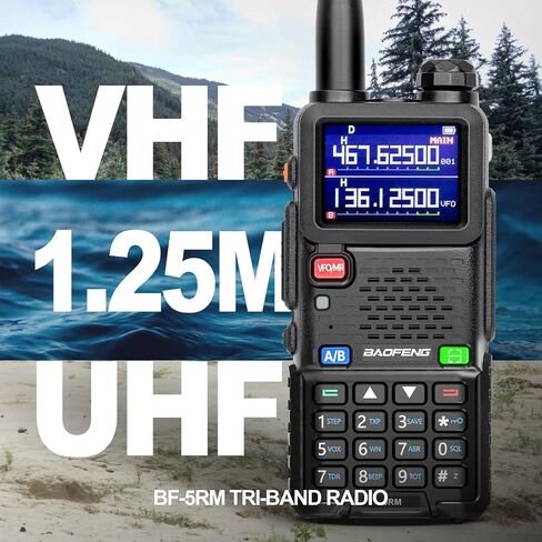BAOFENG 5RM 10W Long Range Ham Radio – Upgraded UV-5R Handheld NOAA Weather Receiver, 2500mAh Rechargeable Battery, USB-C Charging, 999CH, Includes 771 Antenna, Hand Microphone & 805s Antenna (2 Pack) in Saudi Arabia