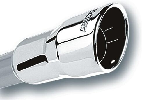 BORLA 20251 Exhaust Tip 3" Inlet - 4.25" Single Round Rolled-Edge Angle-Cut Intercooled Outlet - 4" Long Tip Embossed With BORLA Logo. Weld On Mounting Method. in Saudi Arabia