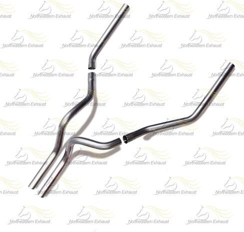 Northeastern Exhaust | Stainless Steel Universal Mandrel Dual Pipes Compatible for 1988-2018 Chevy Silverado 3500 | Free Hangers and Clamps Included | Automotive Replacement Part in Saudi Arabia
