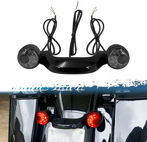 Bullet Rear Brake Light Bar with Turn Signals Smoke Lens LED Light Fit for Harley Electra Glide Road Glide Road King Street Glide 2010-2023 Vivid Black in Kuwait
