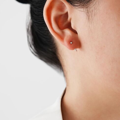 CHIC & ARTSY Half Hoop Earrings 925 Sterling Silver Huggie Earrings for Women Hypoallergenic Sterling Silver Small Huggie Hoop Earrings for Women in Saudi Arabia