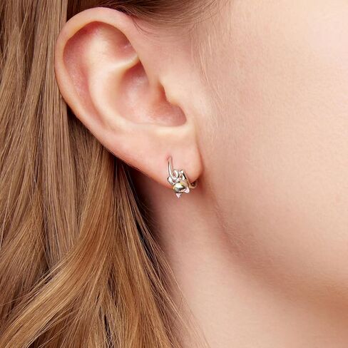 Cute Hoop Earrings for Women Dragon/Cat Earrings 14K Gold Plated Dainty Huggies Earring Animals Jewerly in Kuwait