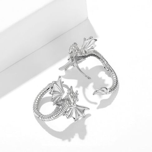 Cute Hoop Earrings for Women Dragon/Cat Earrings 14K Gold Plated Dainty Huggies Earring Animals Jewerly in Kuwait