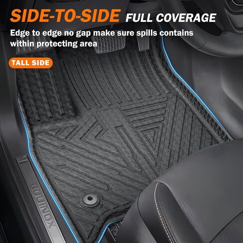 حصيرة Kust Floor for Chevy Traverse 2018-2023 (7 مقاعد) ، جميع بطانات الطقس ، حصيرة الشحن ، مسند الظهر الثاني والثالث ، حصيرة TPE Trunk ، ملحقات عالية الجانبية. in Kuwait