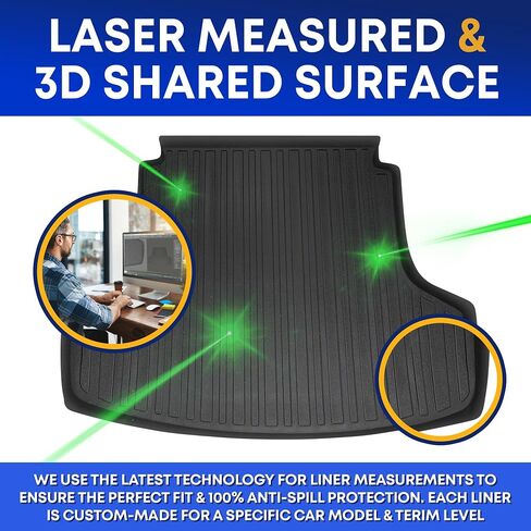 Premium Cargo Liner for Toyota Camry Hybrid 2018-2025 - Custom Fit Car Trunk Mat - All-Season Black Cargo Mat - 3D Shaped Laser Measured Trunk Liners in Saudi Arabia