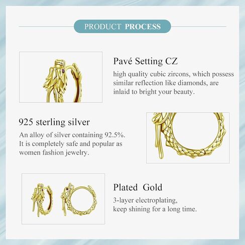 MUNDELL 925 Sterling Silver Vintage Dragon Huggie Hoop Earrings Angel Wings Hypoallergenic Ear Buckles for Women Jewelry Gift in Saudi Arabia