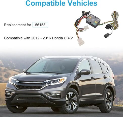 Waterwich 4-Pin Trailer Wiring Harness متوافق مع Honda CR-V 2012-2016 استبدال 56158 Hitch Hitch تسخير الأسلاك لمصابيح المقطورة in Saudi Arabia