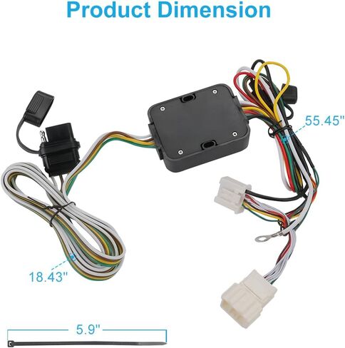 Waterwich 4-Pin Trailer Wiring Harness متوافق مع Honda CR-V 2012-2016 استبدال 56158 Hitch Hitch تسخير الأسلاك لمصابيح المقطورة in Saudi Arabia