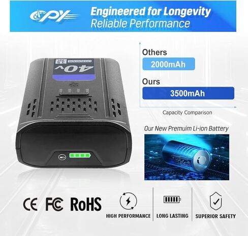 CPY Replacement for Kobalt 40V Battery 6Ah,Campatible with Kobalt 40V Max Battery KB-540-06 KB440-06‎ KB240-06 KB2540C-06 KB640-03 for Cordless Power Tool 40 Volt Batteries in Kuwait