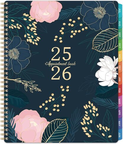 2025-2026 Planner - Planner 2025-2026, July 2025 - June 2026, Academic Planner 2025-2026, Weekly & Monthly Spreads, 8'' x 10", Monthly Tabs, Twin-wire Binding in Saudi Arabia