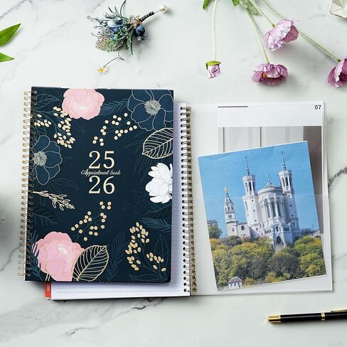 2025-2026 Planner - Planner 2025-2026, July 2025 - June 2026, Academic Planner 2025-2026, Weekly & Monthly Spreads, 8'' x 10", Monthly Tabs, Twin-wire Binding in Saudi Arabia