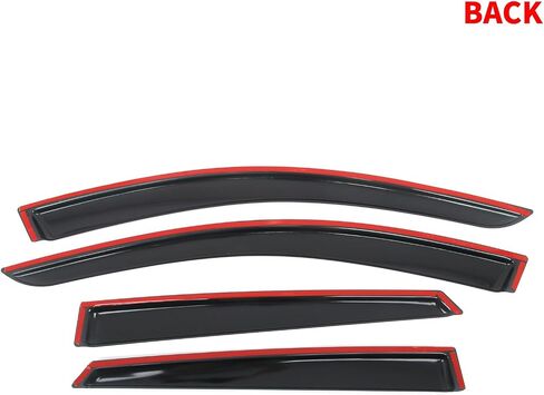 شريط Ikon Motorsports على أحجال النوافذ متوافق مع 2021-2025 KIA K5 ، حرس المطر الأكريلي/ملون ، انحراف الرياح النافذة الجانبية 4pcs in Saudi Arabia