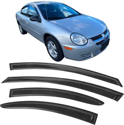 شريط Ikon Motorsports على حافة النافذة الخارجية ، متوافق مع 2000-2005 دودج نيون و 2000-2001 بليموث نيون ، ملون أكريليك مقاوم الدرع غلاف غروب الشمس in Saudi Arabia