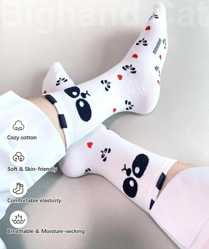 IIG Women's Funny Crew Socks Novelty Cute Patterned Socks 5 Pairs Gifts for Girls in Saudi Arabia