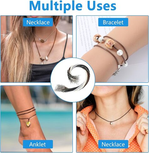 60pcs Leather Necklace Cord with Clasp,Necklace String,20In Waxed Leather Necklace with Clasp,Colorful Necklace Cords for Pendants,1.5mm Rope Necklace for DIY Bracelet Necklace Jewelry Making in Saudi Arabia