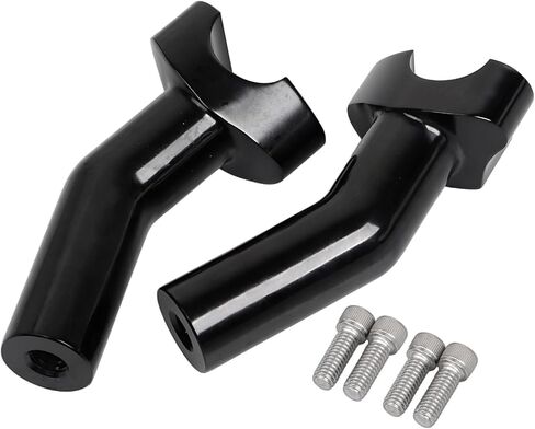 6" Tall Pullback Handlebar Risers Fit for Harley Dyna Street bob Fat Boy Wide Glide Low Rider Softail Sportster (1 inch Handlebars), Black in Kuwait