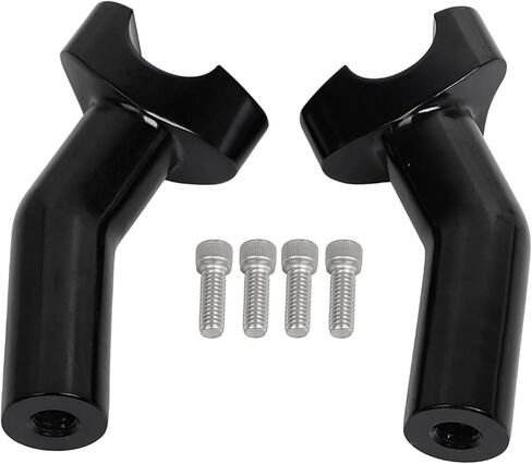 6" Tall Pullback Handlebar Risers Fit for Harley Dyna Street bob Fat Boy Wide Glide Low Rider Softail Sportster (1 inch Handlebars), Black in Kuwait