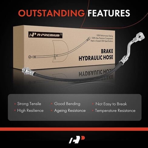 A -Premium Front Maptenger Brake Hose hose متوافق مع طرازات Chevy و Buick و Oldsmobile و Pontiac - Lumina و Monte Carlo و Cutlass Supreme و Regal و Grand Prix - استبدل# 10112054 in Saudi Arabia