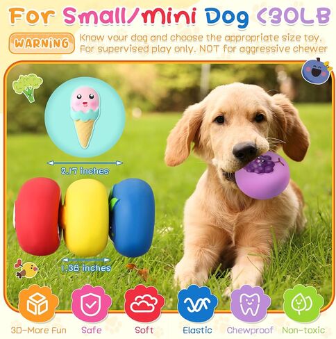 Hungdao 20 Pack Face Dog Squeaky Toys Soft Latex Squeaky Dog Toys Small Squeaky Balls Interactive Dog Chewing Toys for Dogs Puppy Training Interactive Fetch Play in Saudi Arabia