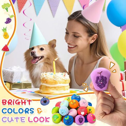 Hungdao 20 Pack Face Dog Squeaky Toys Soft Latex Squeaky Dog Toys Small Squeaky Balls Interactive Dog Chewing Toys for Dogs Puppy Training Interactive Fetch Play in Saudi Arabia