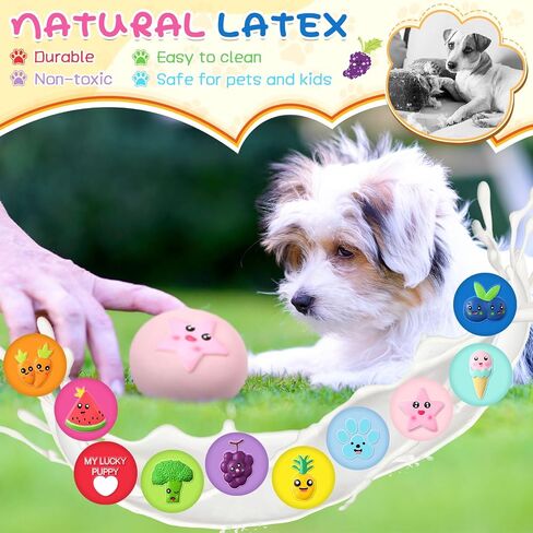 Hungdao 20 Pack Face Dog Squeaky Toys Soft Latex Squeaky Dog Toys Small Squeaky Balls Interactive Dog Chewing Toys for Dogs Puppy Training Interactive Fetch Play in Saudi Arabia