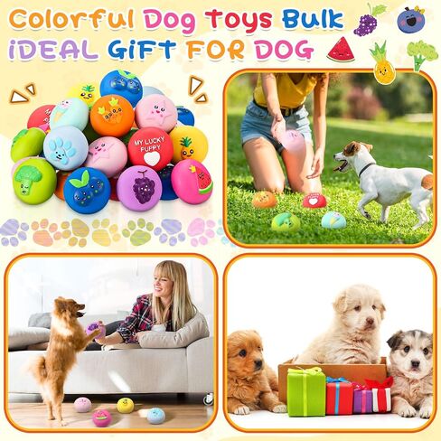 Hungdao 20 Pack Face Dog Squeaky Toys Soft Latex Squeaky Dog Toys Small Squeaky Balls Interactive Dog Chewing Toys for Dogs Puppy Training Interactive Fetch Play in Saudi Arabia