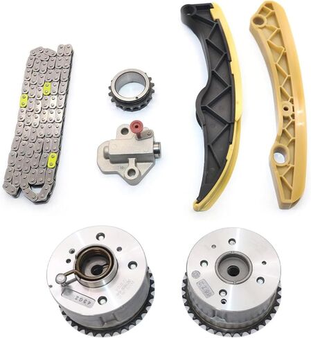 سلسلة توقيت GXARTS مع عادم مدخل VVT GEAR SPROCKET متوافق مع Hyundai Ascent Veloster Elantra Sonata Tucson Kia Rio Soul Forte5 Optima 1.6L 2011-2019 243212B620 244202B611 243502B600 in Saudi Arabia