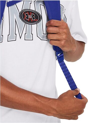 حقيبة ظهر Under Armour UA تحتوي على حقيبة ظهر - مقاومة للماء OSFM، باللون الأحمر والفضي المعدني in Kuwait