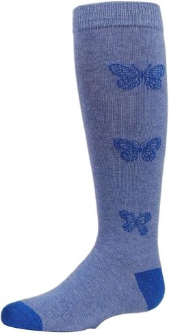 MeMoi Girls' Glitter Butterfly Cotton Knee High Socks in Saudi Arabia