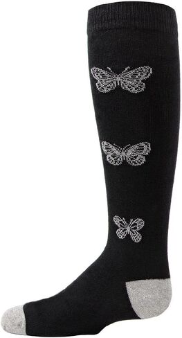 MeMoi Girls' Glitter Butterfly Cotton Knee High Socks in Saudi Arabia