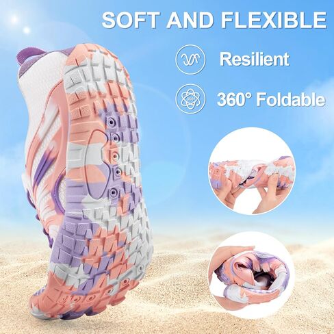 أحذية مياه Athmile للنساء رجال جاف جاف حافي القدمين أحذية السباحة غير المنقولة لخوض التجديف التجديف بالتجديف بالركض in Kuwait