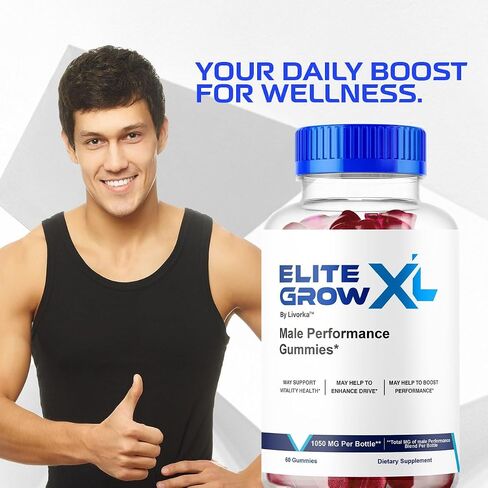 Elite Grow XL Gummies, Official EliteGrow XL Gummies, EliteGrow XL for Men Gummies, Elite Grow XL Supplement Support Gummies Premium Formula - All Natural Gummys, 60 Gummies for 1 Month in Saudi Arabia
