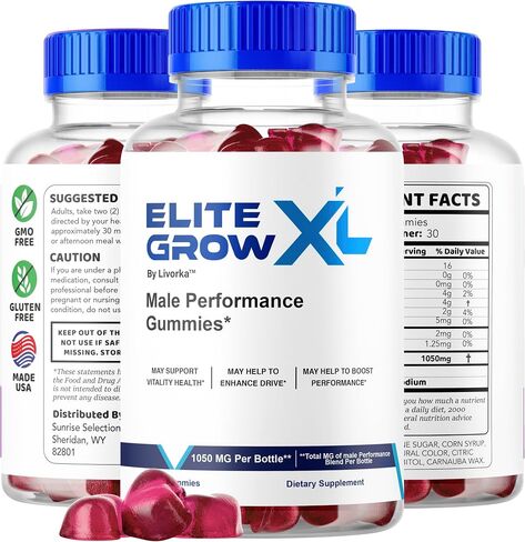 Elite Grow XL Gummies, Official EliteGrow XL Gummies, EliteGrow XL for Men Gummies, Elite Grow XL Supplement Support Gummies Premium Formula - All Natural Gummys, 60 Gummies for 1 Month in Saudi Arabia