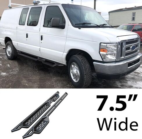 HD Ridez Drop Down Style Running Boards Side Step Compatible with Ford Econoline 1999-2014 Full Size Van in Saudi Arabia