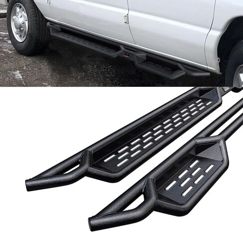 HD Ridez Drop Down Style Running Boards Side Step Compatible with Ford Econoline 1999-2014 Full Size Van in Saudi Arabia
