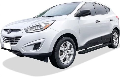 APS تشغيل لوحات 5 بوصات غير لامع أسود متوافق مع Hyundai Tucson 2010-2014 الفولاذ المقاوم للصدأ (الخطوات الجانبية القضبان الجانبية) in Saudi Arabia