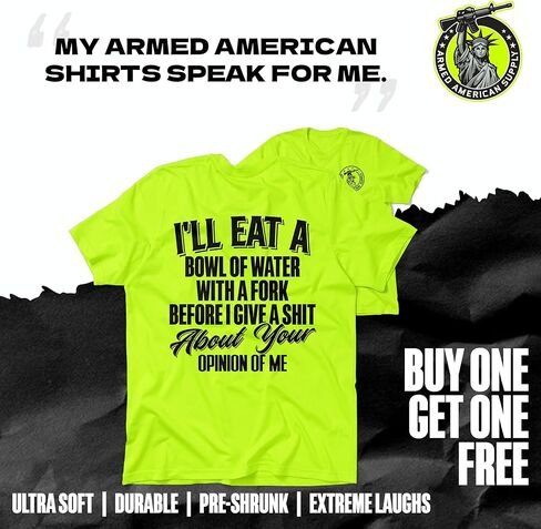 Hi Vis, Hi Viz Opinion of Me Cotton/Poly Blend Half-Sleeve Safety T-Shirt, Funny Work Shirts for Men, Safety Yellow in Saudi Arabia