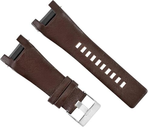 eWatchparts 32mm أحرز حزام فرقة الساعات الجلدية للديزل DZ1216 DZ1273 DZ4246 مشاهدة بني in Saudi Arabia