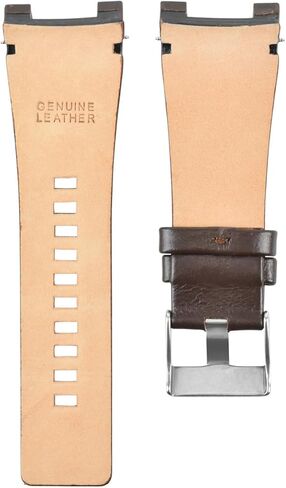 eWatchparts 32mm أحرز حزام فرقة الساعات الجلدية للديزل DZ1216 DZ1273 DZ4246 مشاهدة بني in Saudi Arabia