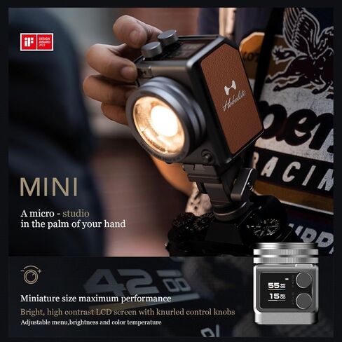 LED Video Light Mini Creator Kit 20W BI-Color مع CRI/TLCI 96+ ، 2700K-6500K قابلة للضايق ، التحكم في التطبيق ، إضاءة من الألومنيوم الخالية من وميض مع لهجات الجلد النباتية in Saudi Arabia