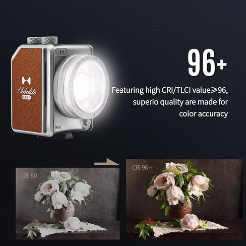 LED Video Light Mini Creator Kit 20W BI-Color مع CRI/TLCI 96+ ، 2700K-6500K قابلة للضايق ، التحكم في التطبيق ، إضاءة من الألومنيوم الخالية من وميض مع لهجات الجلد النباتية in Saudi Arabia