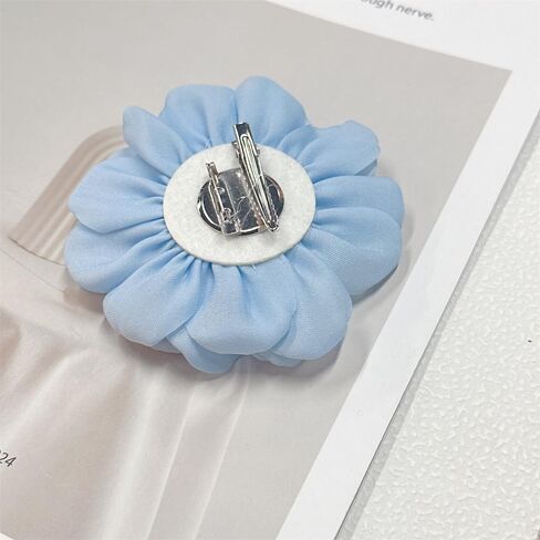 9cm Wedding Fabric Flower Brooch Pin Hair Clip for Women Men Elegant Big Camellia Rose Floral Brooches Lapel Pins Dainty Holiday Party Costume Dress Accessories Jewelry in Kuwait