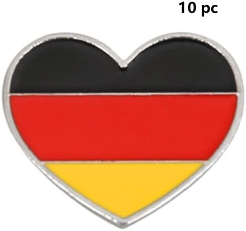 Germany National Flag Enamel Pin and Germans heart-shaped National Emblem Badge Brooch For Backpack and Coat in Kuwait