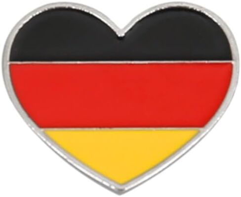 Germany National Flag Enamel Pin and Germans heart-shaped National Emblem Badge Brooch For Backpack and Coat in Saudi Arabia