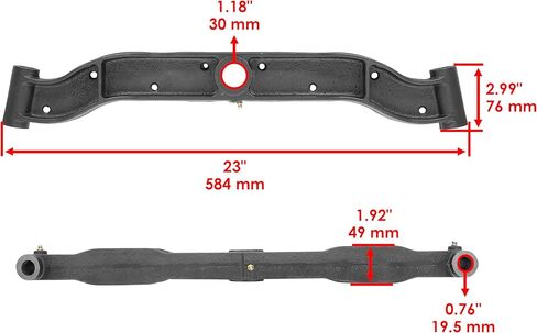Caltric Front Axle Pivot Bar Kit متوافق مع John Deere GY20532 L110 L111 L118 L120 L130 in Saudi Arabia